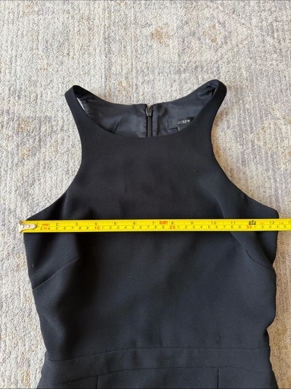 J Crew Classic Black Sleeveless Sheath Dress